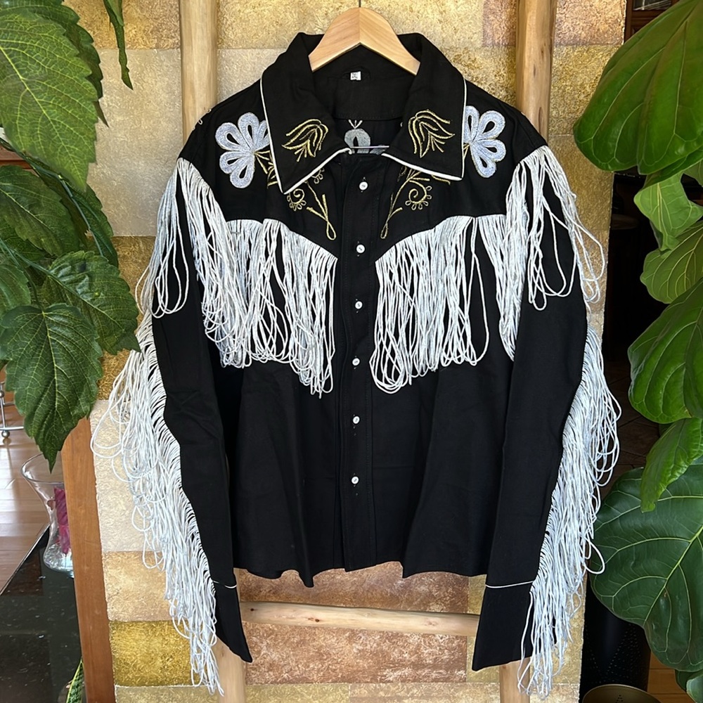 Western Cowboy Button Down Fringe Costume Shirt, Inspired By Ken In Barbie Movie - Picture 3 of 10
